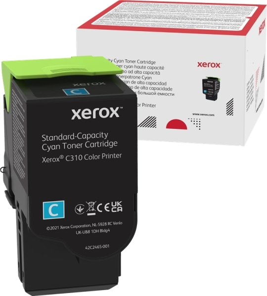 Cartucho de toner cyan xerox com embalagem