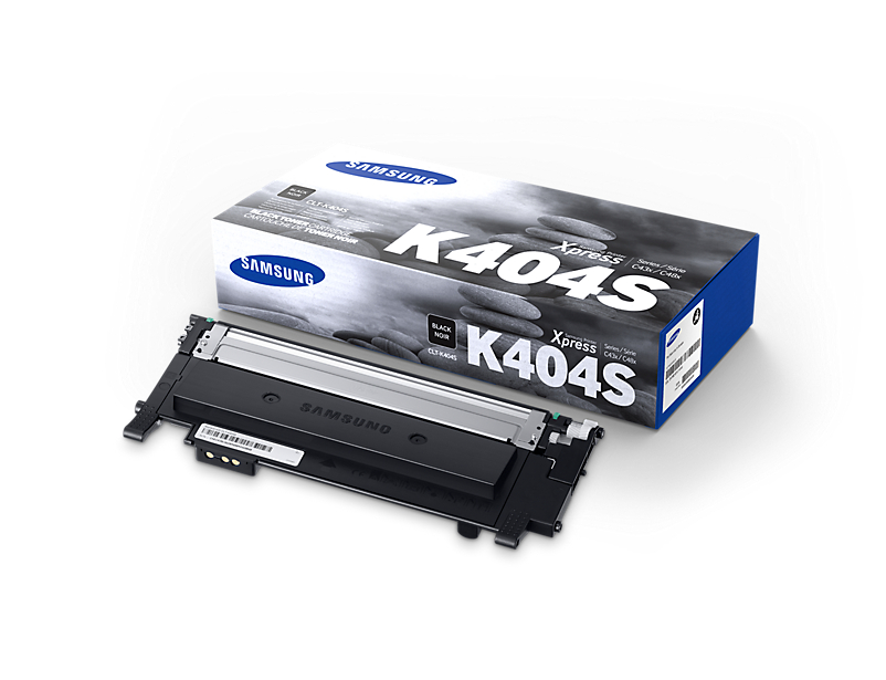 Cartucho de toner preto Samsung Xpress K404S com embalagem azul e cinzenta