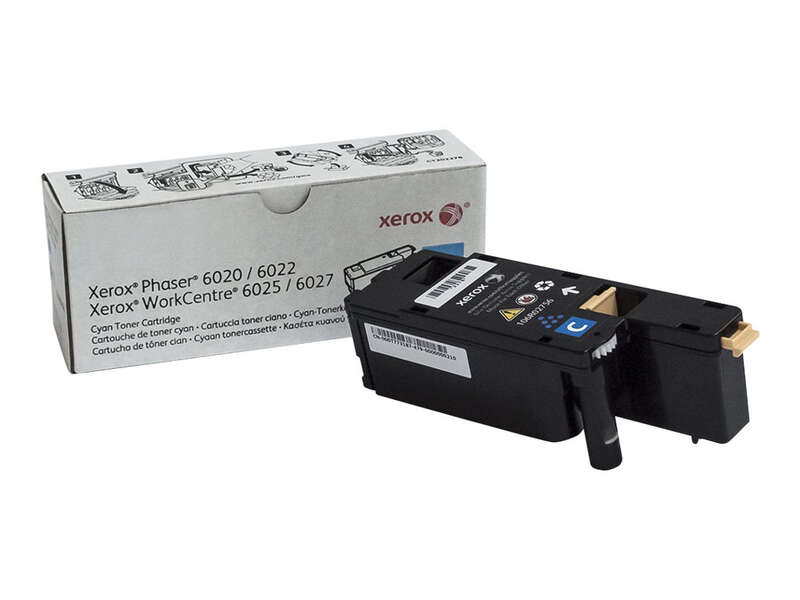 Cartucho de toner ciano Xerox com embalagem branca para Phaser e WorkCentre