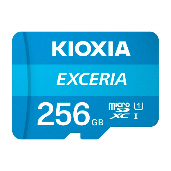 Cartão de memória microSD azul KIOXIA EXCERIA 256 GB