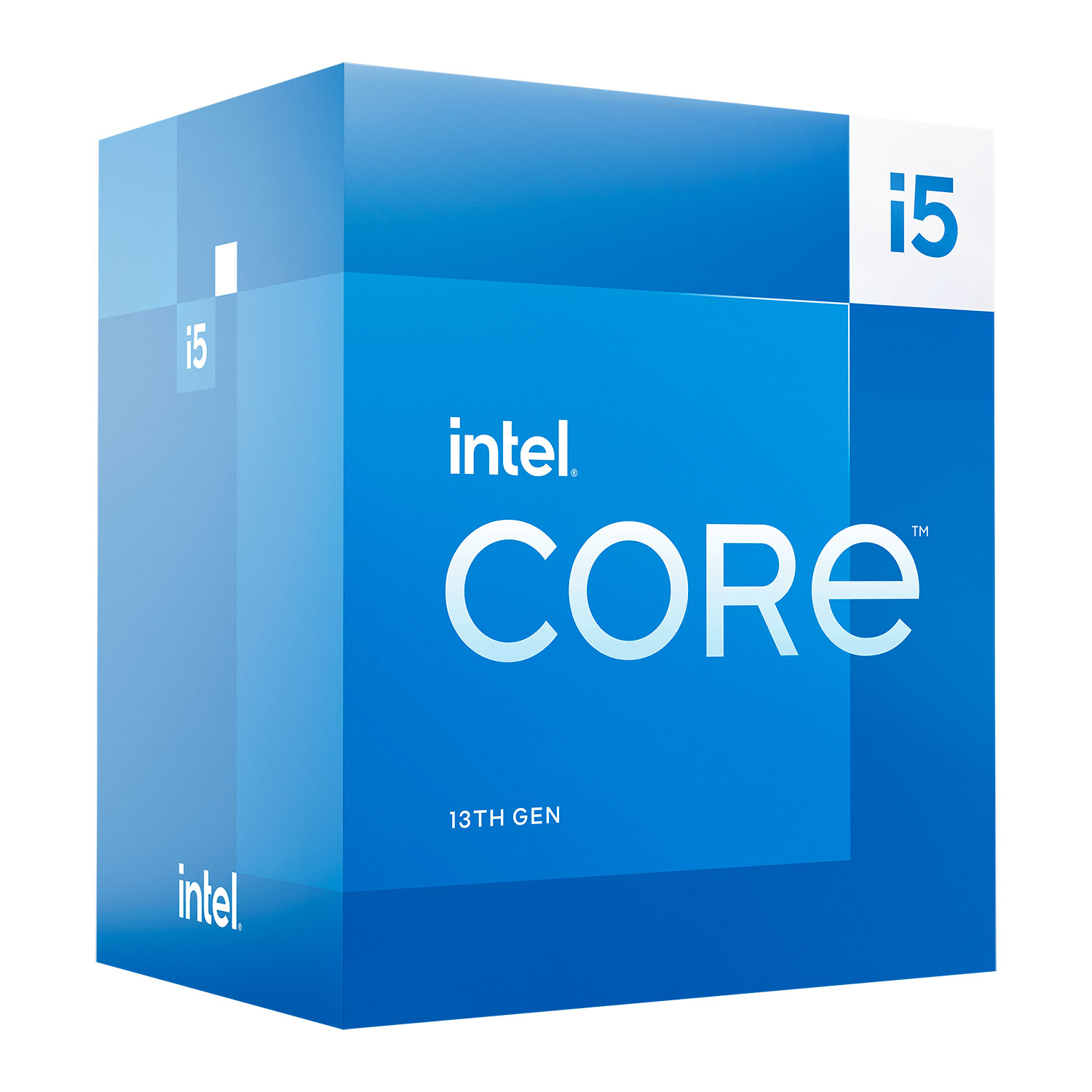 Caixa azul do processador Intel Core i5 13ª geração