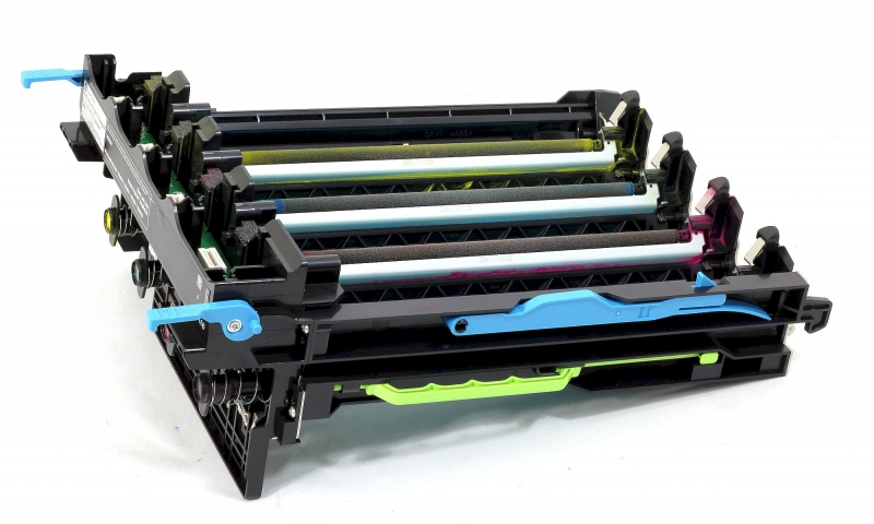 Suporte plástico para cartuchos de toner de impressora multicolor