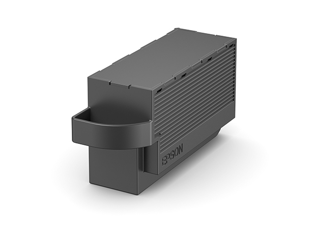 Cartucho de tinta preto EPSON em plástico com alça destacada