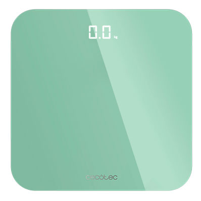 Balança eletrónica verde água com visor digital