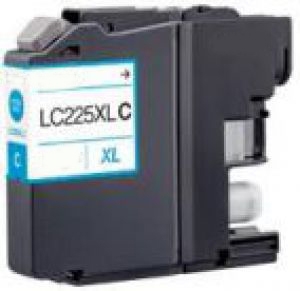 Cartucho de tinta preto com etiqueta azul e branca LC225XLC