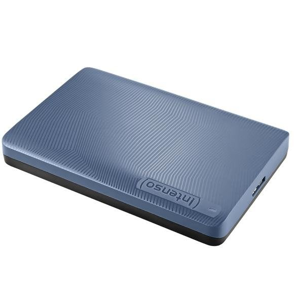 Disco rígido externo portátil azul Intenso com textura ondulada