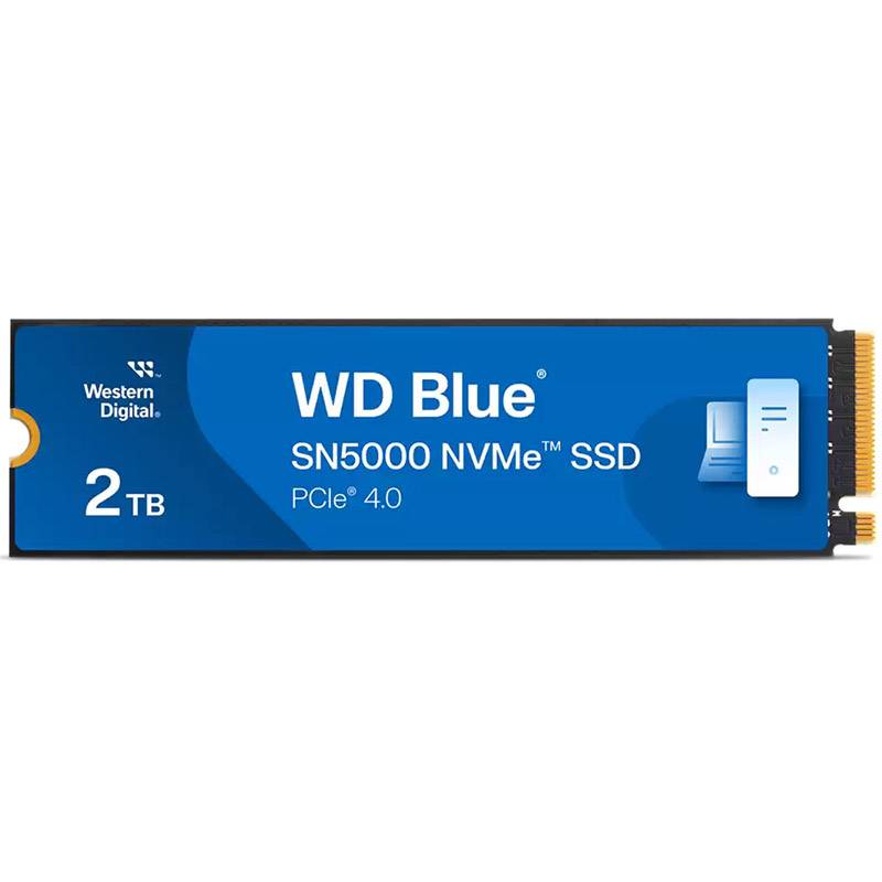 SSD WD Blue SN5000 NVMe 2TB PCIe 4.0 com etiqueta azul