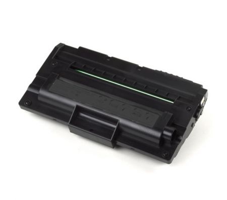 Cartucho de toner preto para impressora com detalhes verdes