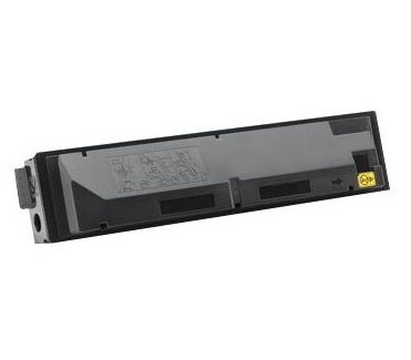 Cartucho de toner preto com detalhes e desenhos técnicos