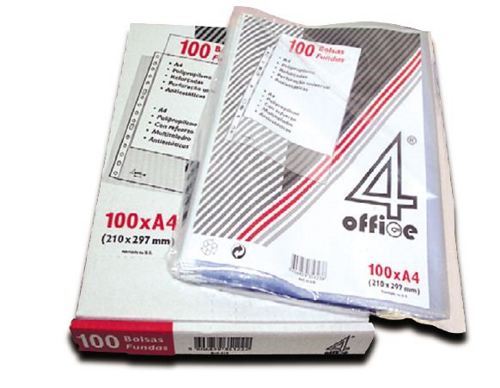 Pacote de bolsas transparentes para documentos A4 4office