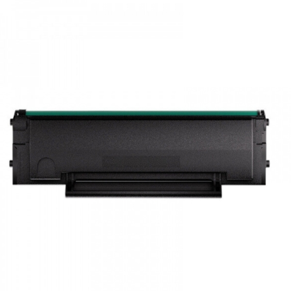 Cartucho de toner preto com detalhe verde para impressora