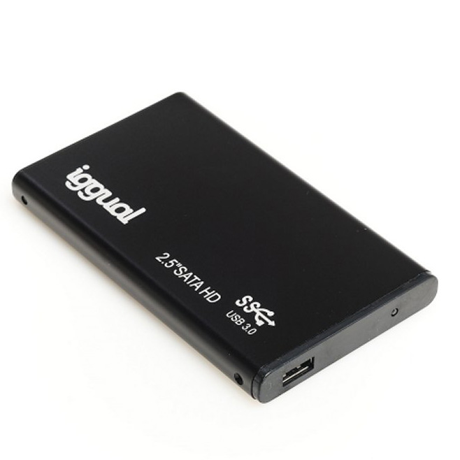 Disco rígido externo preto iggual 2.5 SATA HD USB 3.0