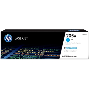 Caixa de toner HP LaserJet 205A cyan