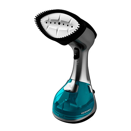 Vaporizador de roupas portátil azul e cinza