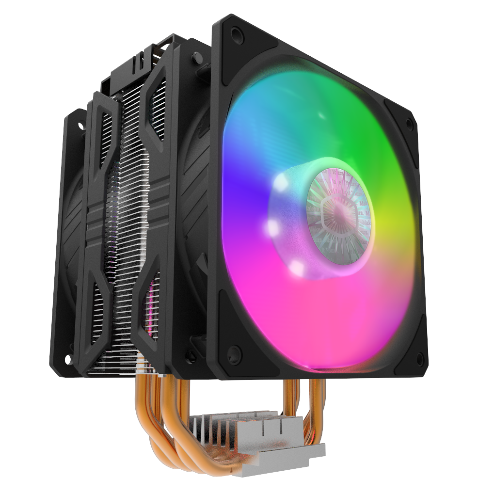 Cooler para computador com ventoinha RGB e dissipador de calor