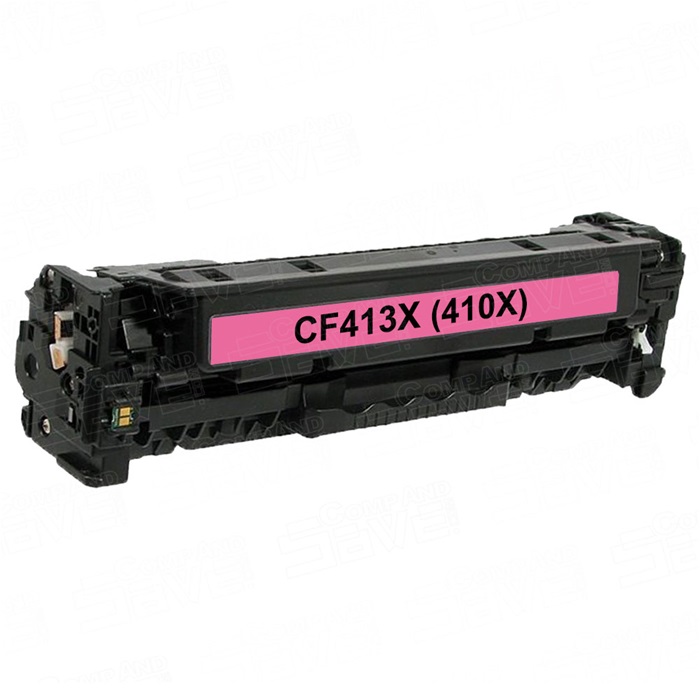 Cartucho de tinta preto com etiqueta rosa CF413X (410X)