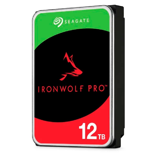 Disco rígido Seagate IronWolf Pro 12TB com etiqueta colorida