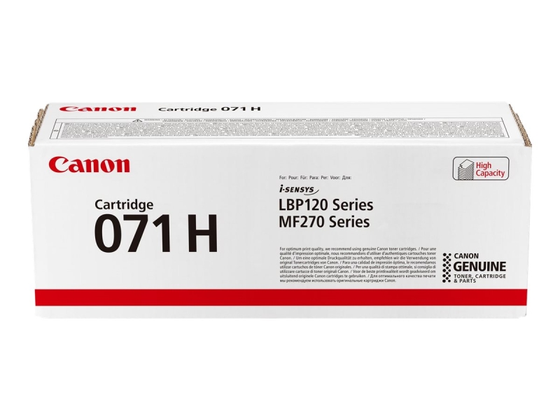 Embalagem de cartucho de tinta Canon Cartridge 071 H