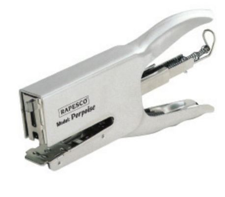 Grampeador metal prateado RAPESCO modelo Perpijet