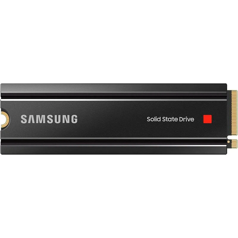 SSD Samsung preto com texto Solid State Drive e logótipo