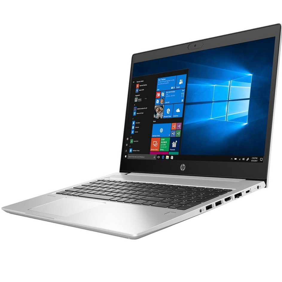 Computador portátil HP com ecrã Windows 10 e teclado preto em corpo prateado