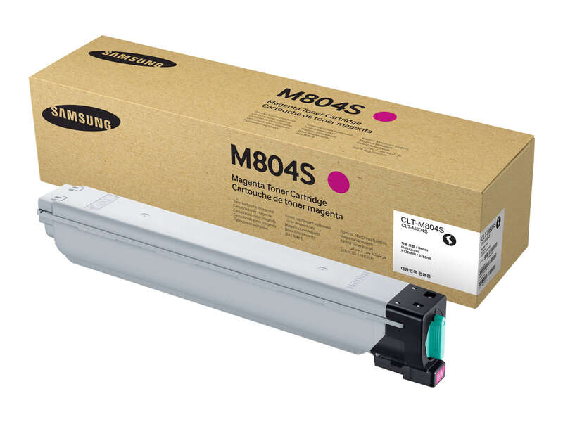 Cartucho de toner Samsung M804S magenta com embalagem castanha