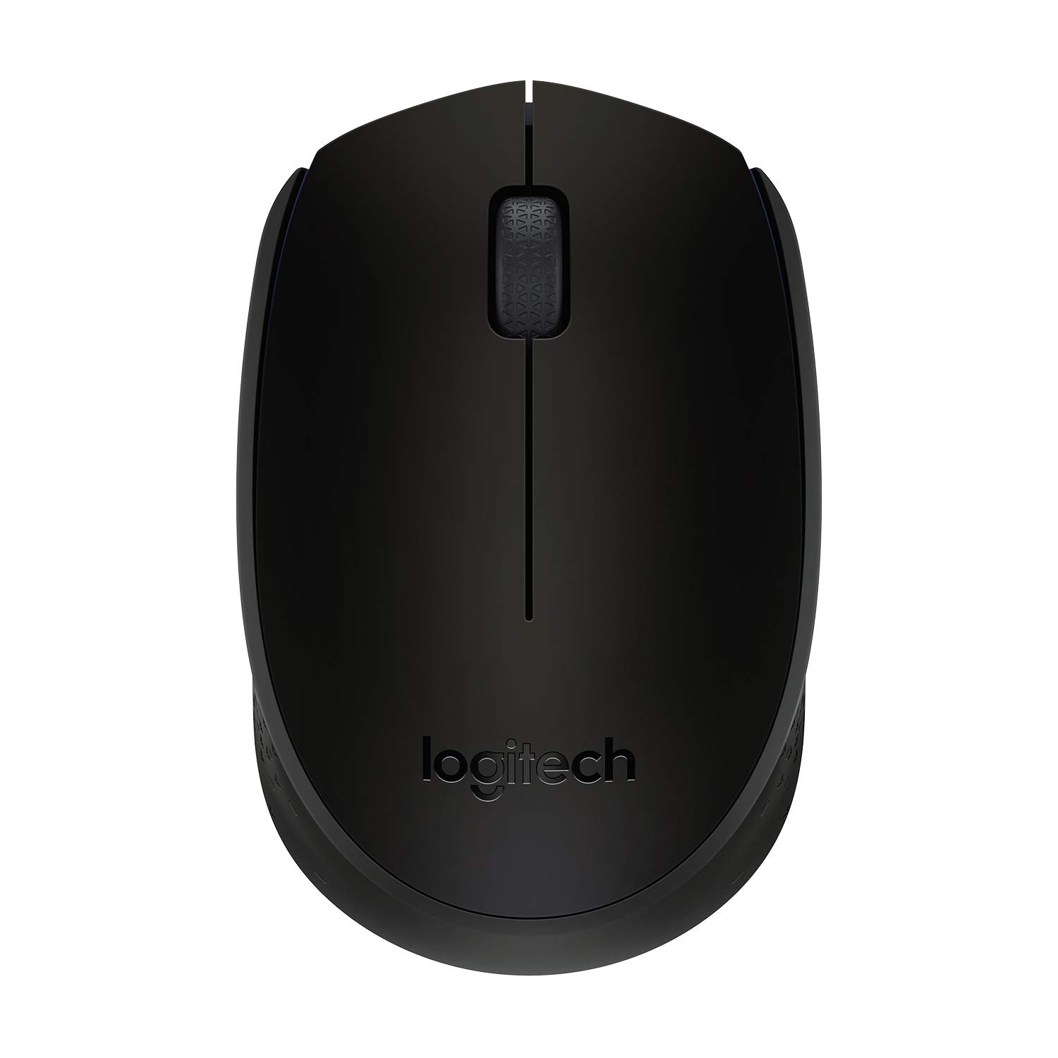 Rato wireless preto com logo Logitech