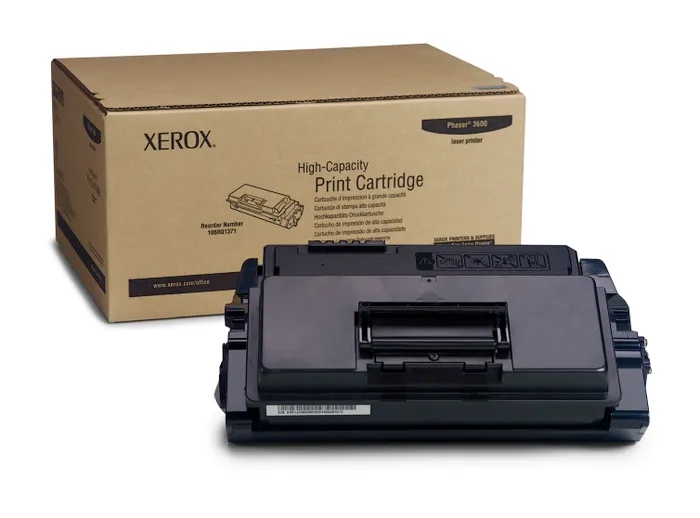 Cartucho de impressão Xerox preto com embalagem castanha para impressora Phaser 3600