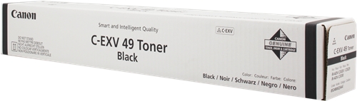 Embalagem de toner Canon C-EXV 49 preto