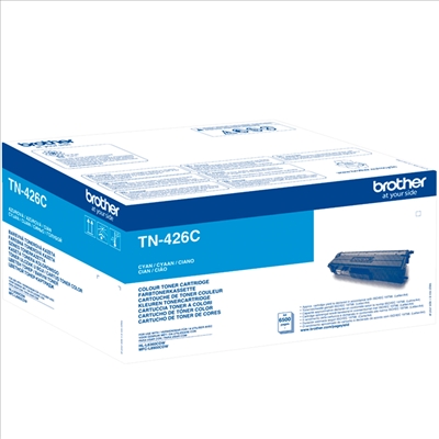 Embalagem de toner Brother TN-426C azul para impressora