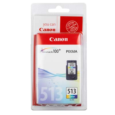 Cartucho de tinta Canon 513 color em embalagem blister