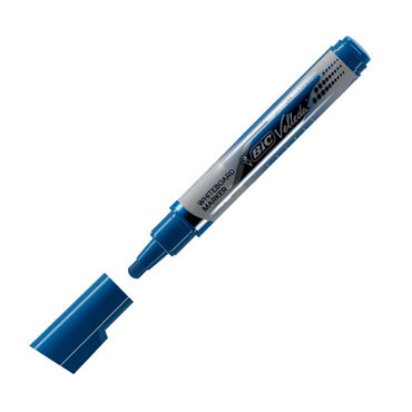 Marcador para quadro branco BIC Velleda azul com tampa destacada