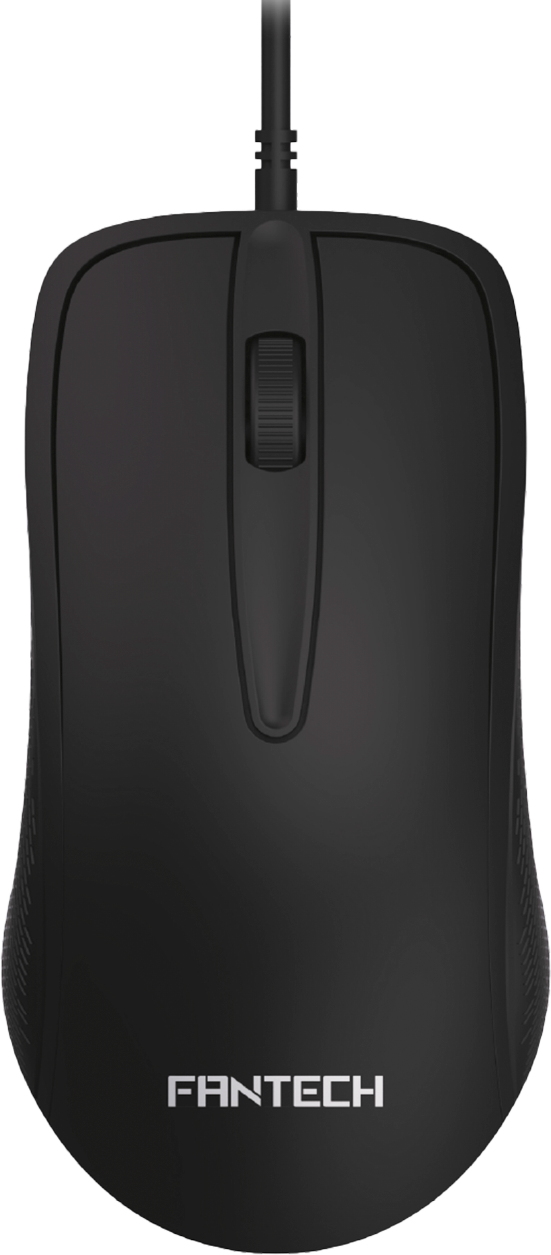 Rato de computador preto com cabo e logótipo FANTECH