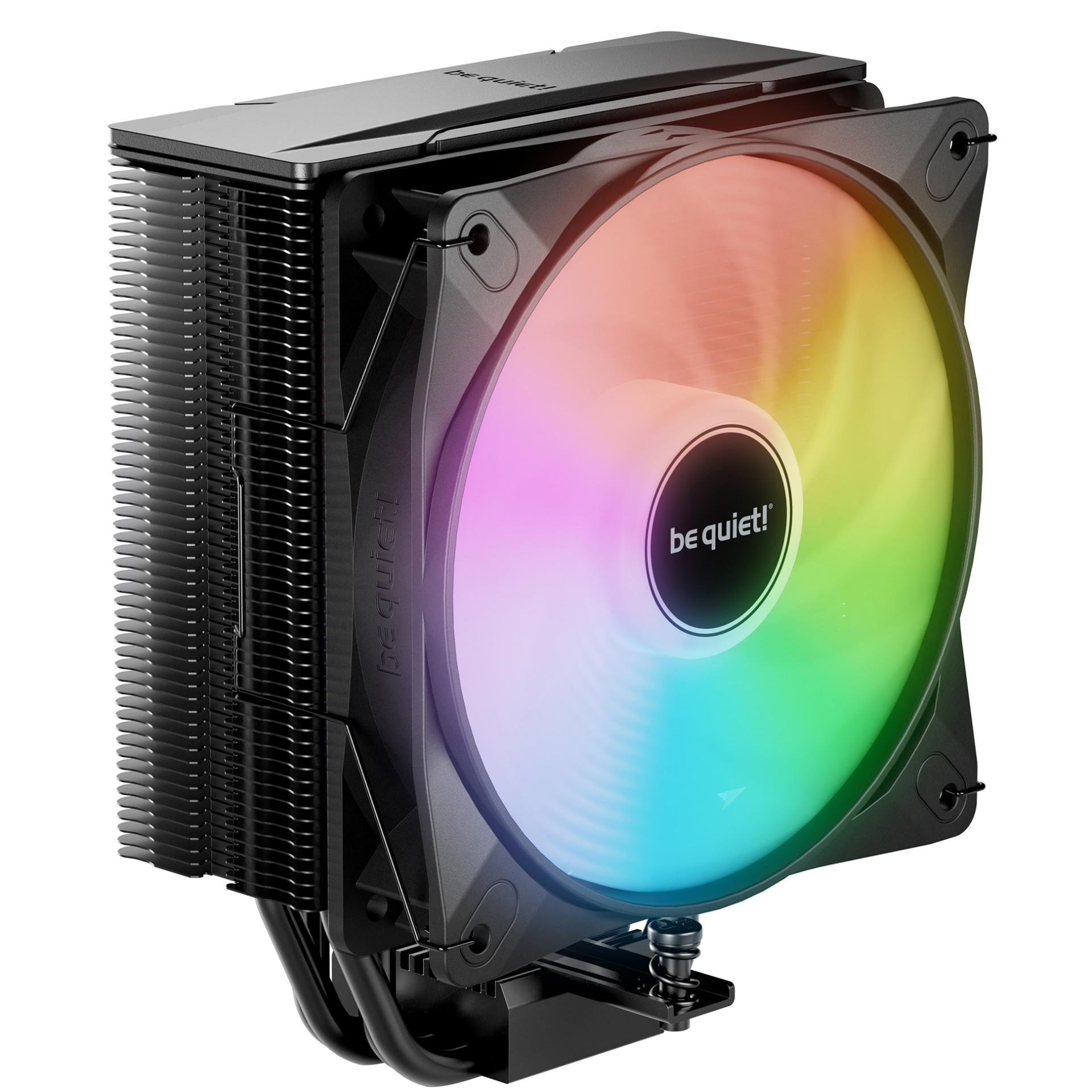 Cooler para computador com ventoinha LED RGB e estrutura preta