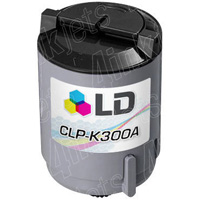 Cartucho de toner cinza com tampa preta e etiqueta LD CLP-K300A