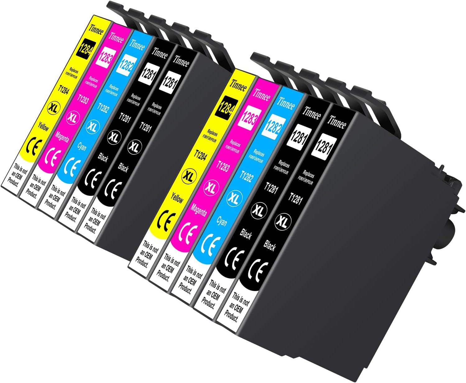 Conjunto de cartuchos de tinta coloridos para impressora Tinnee