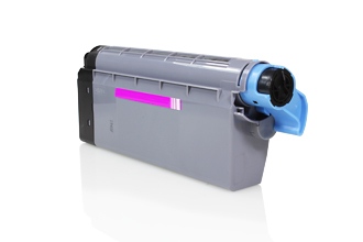 Recipiente de toner para impressora cinzento com detalhe azul