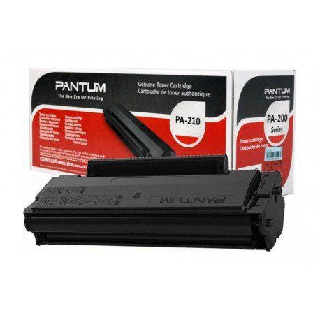 Cartucho de toner Pantum preto com embalagem da série PA-200