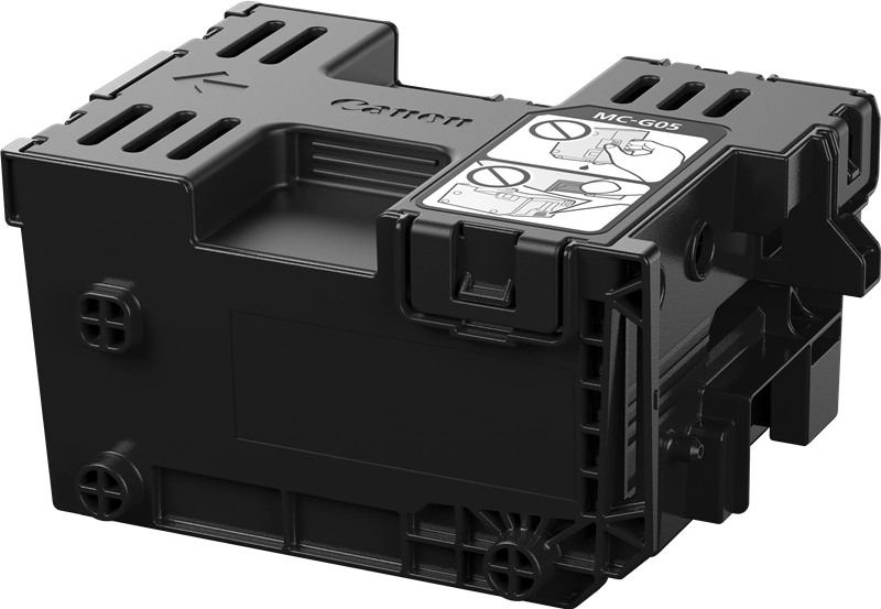 Cartucho de tinta Canon preto MC-G05 em plástico com etiquetas instrutivas