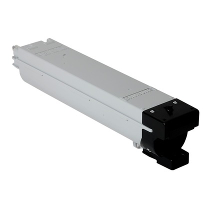 Toner para impressora cinzento e preto em fundo branco