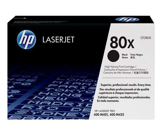 Caixa de toner HP LaserJet 80x CF280X preto para impressoras HP LaserJet Pro