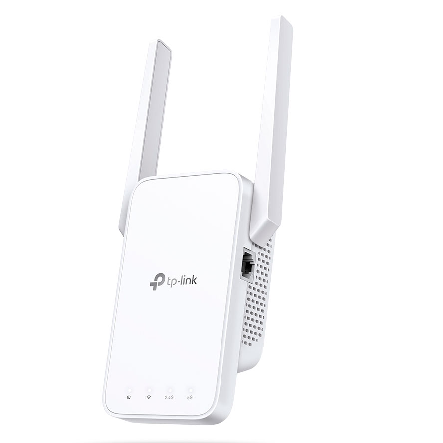 Extensor de sinal Wi-Fi tp-link branco com duas antenas