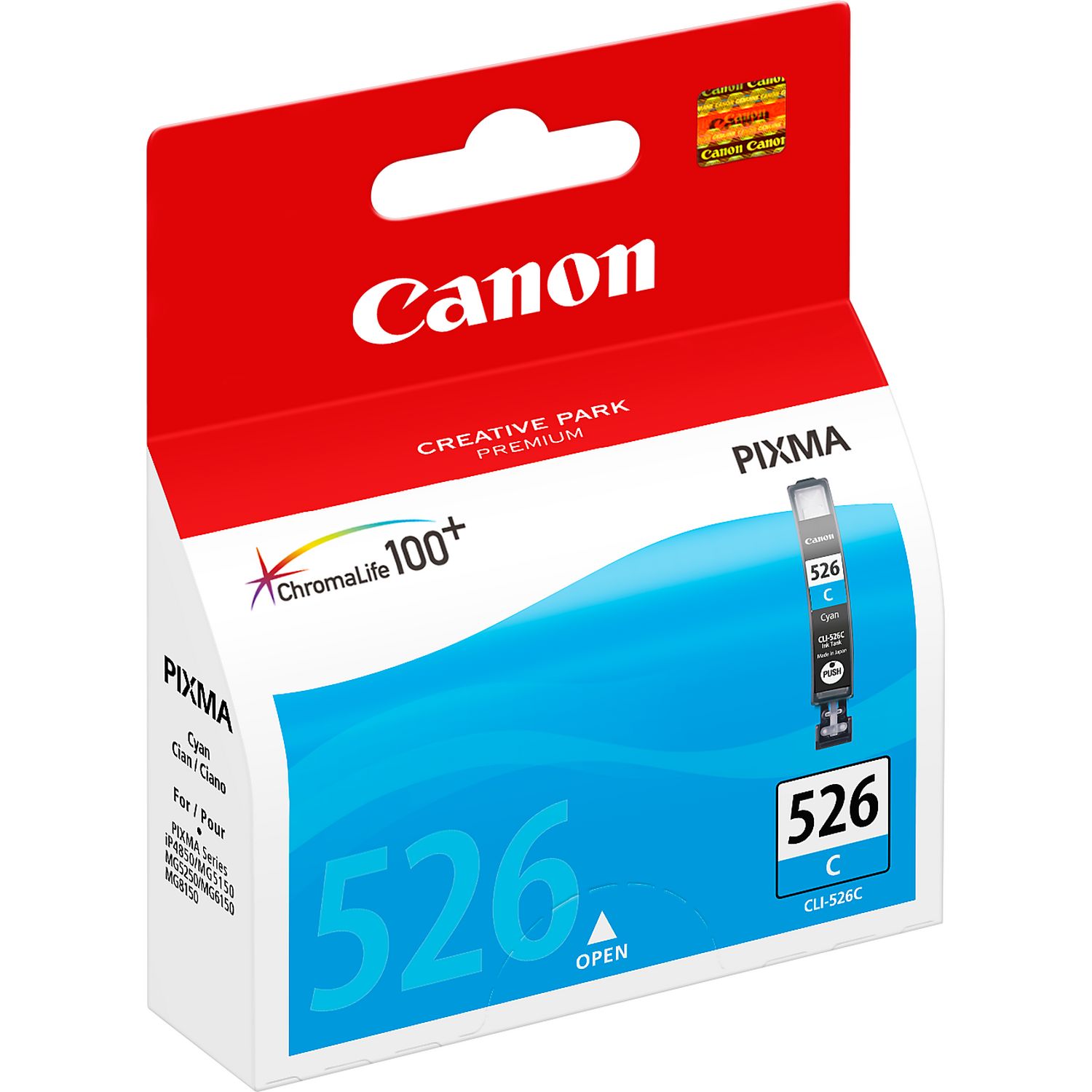 Caixa de tinta de impressora Canon PIXMA ciano CLI-526C