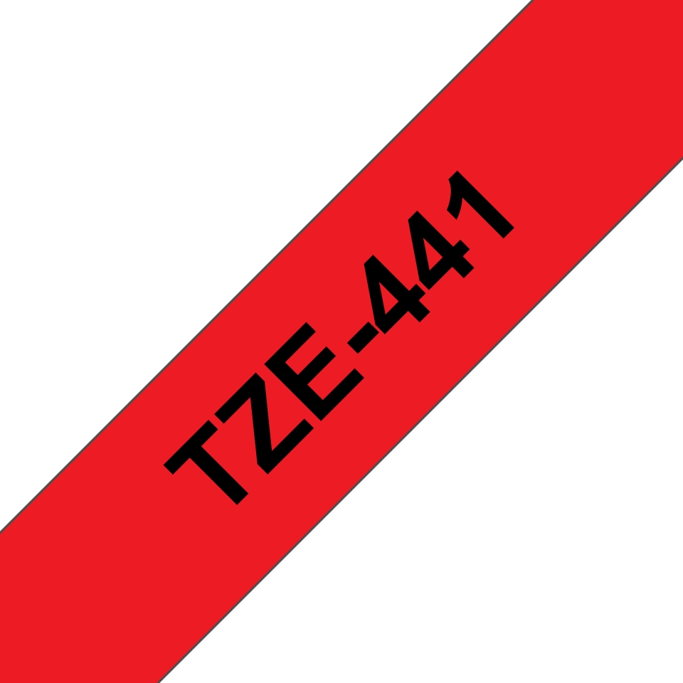 Fita vermelha com texto preto TZE-441