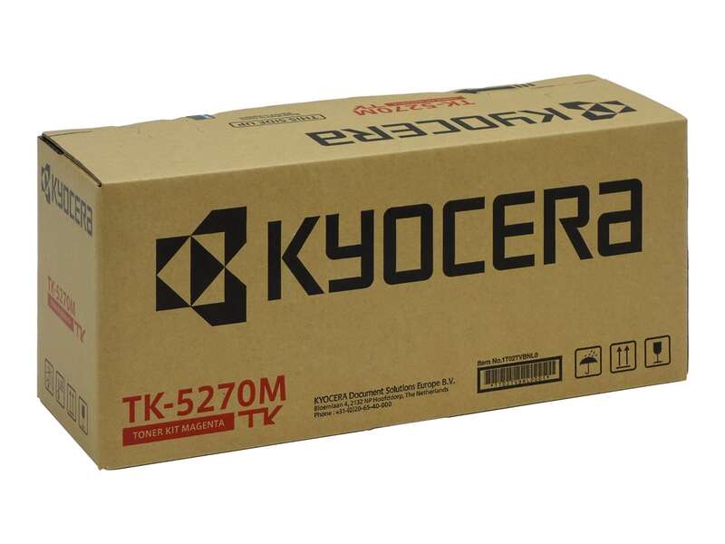 Caixa de toner Kyocera TK-5270M magenta em fundo branco