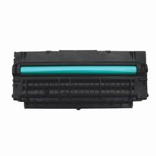 Cartucho de toner preto para impressora com cilindro verde em fundo branco
