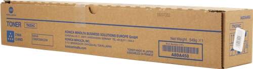 Caixa de toner KONICA MINOLTA TN619C azul em caixa de papelão