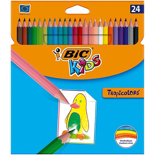 Conjunto de lápis de cor BIC Kids Tropicolors com 24 cores