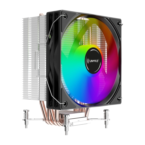 Ventoinha para PC com iluminação RGB e dissipador de calor metálico