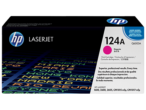 Cartucho de impressão HP LaserJet 124A Magenta Q6003A